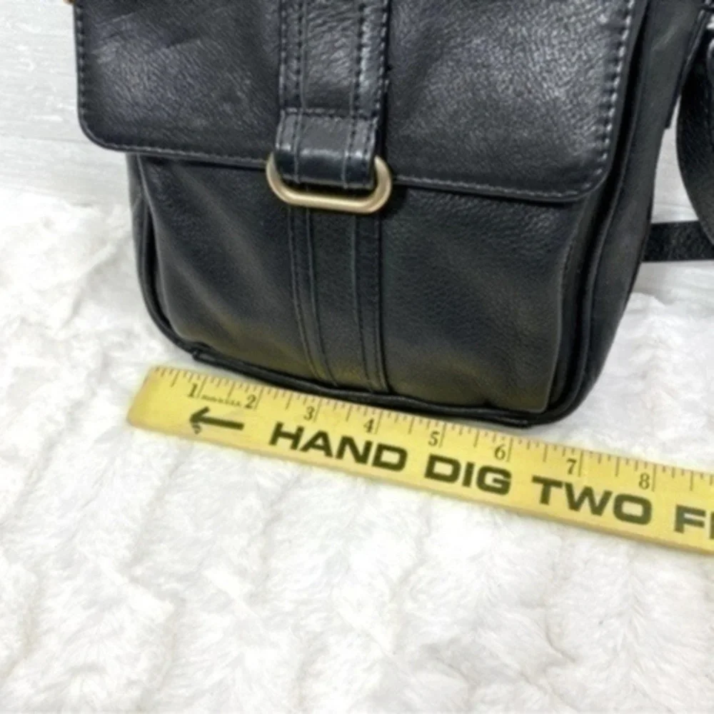 ALCO women’s genuine leather crossbody bag Color Black